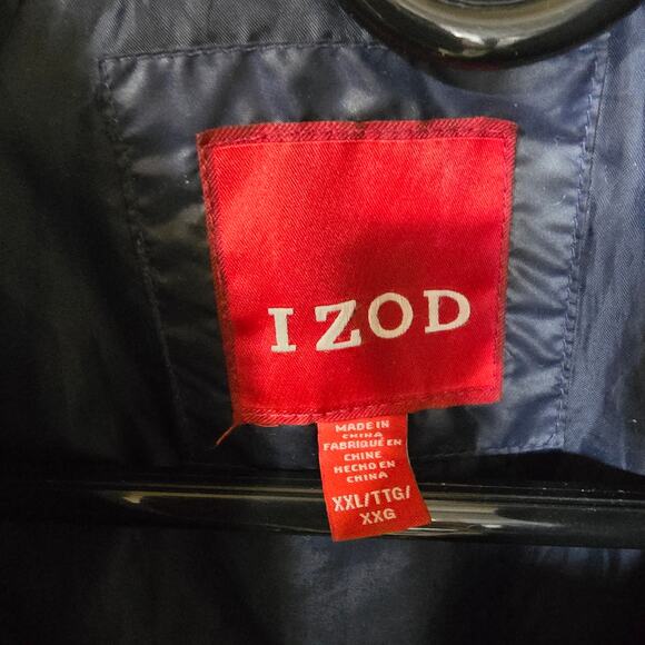 Vintage 90s Izod Mens Navy Puffer Vest Full Zip and Snap Great Condition 2XL - Picture 3 of 5